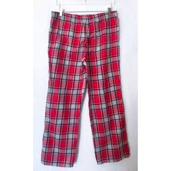 H&M RED BLUE HOLIDAY PLAID PAJAMA PJ SET L NWT - Picture 5 of 12